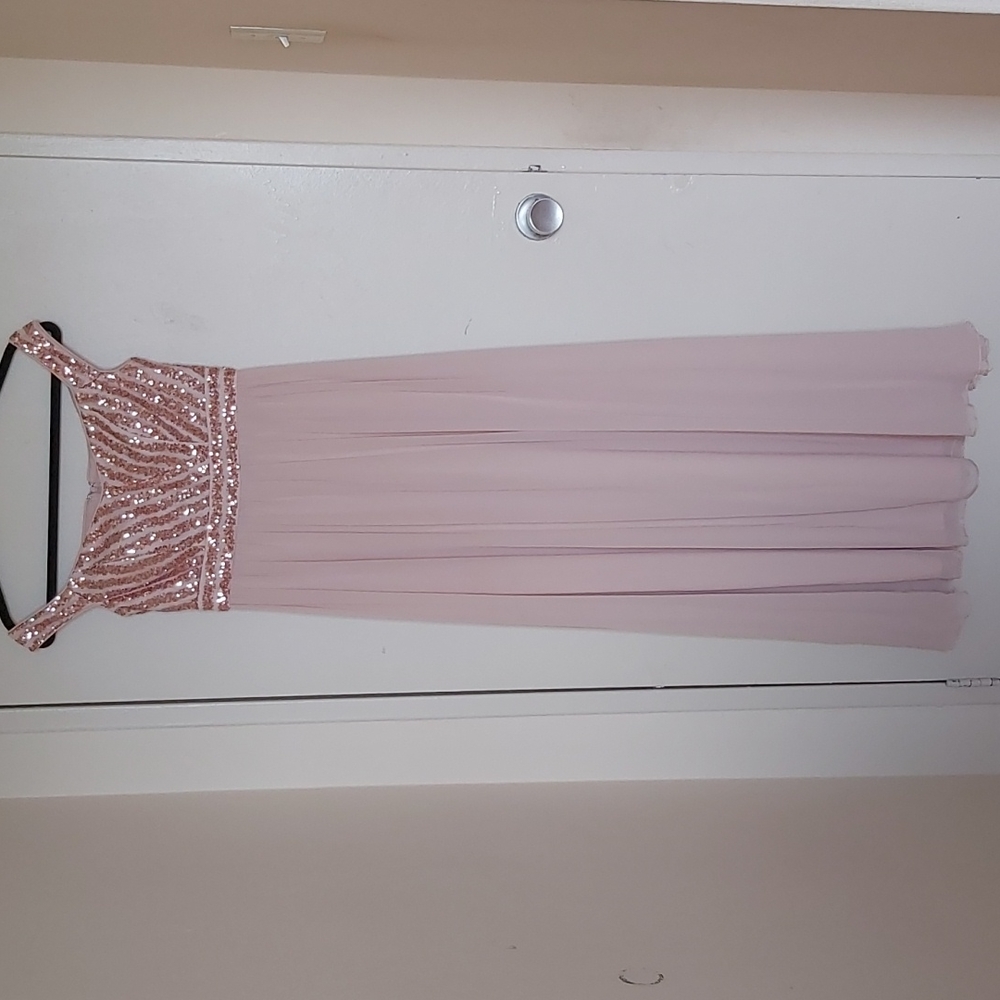 Rose gold prom dress size S
